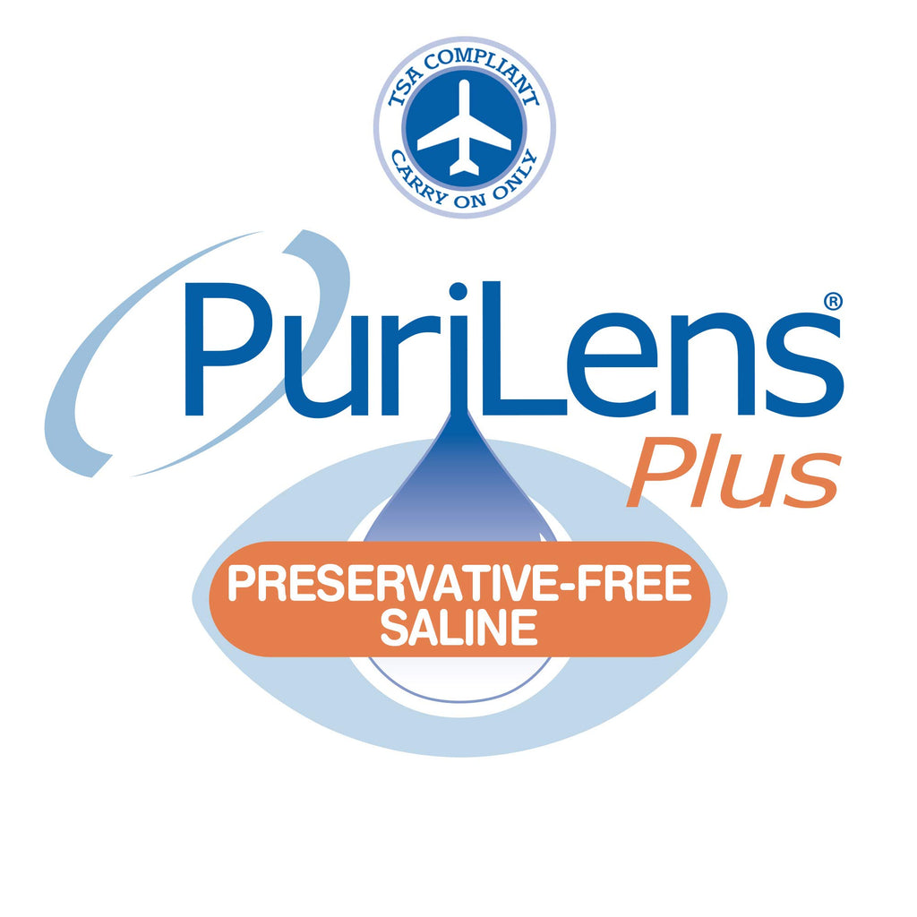 Purilens Plus Preservative-Free Contact Lens Saline 120ml (4 fl. oz.) 3 Pack
