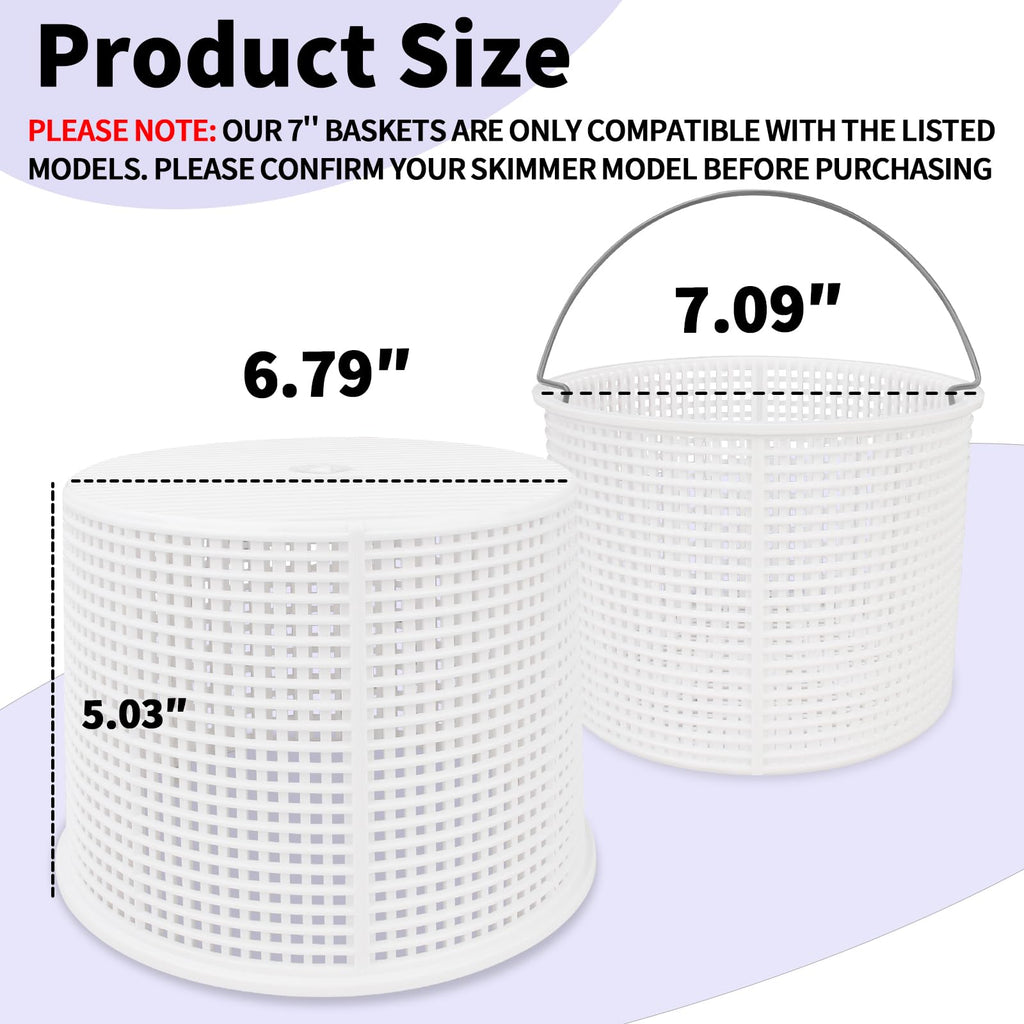 Pulems SPX1082CA Pool Skimmer Basket Replacement for Hayward & Aladdin B-152 Skimmers, Skimmer Basket for Inground Pool Replace SP1083 SP1084 1085 1086 SP1075 Baskets - Upgrade Basket with Handle