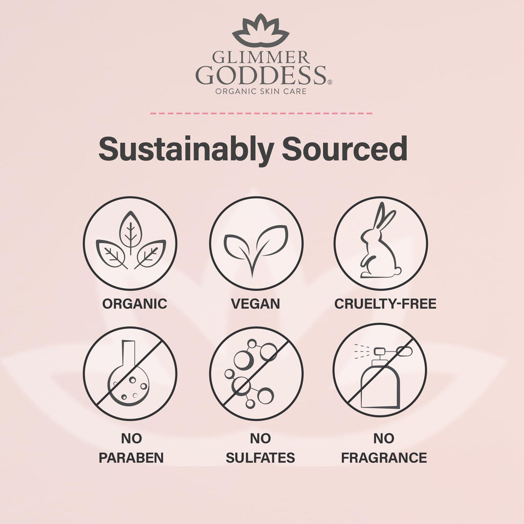 GLIMMER GODDESS Organic Whipped Body Butter for Women - Moisturizer Cream with Shea & Cocoa Butter, Almonds & Coconut Oil - Honeysuckle, 8oz