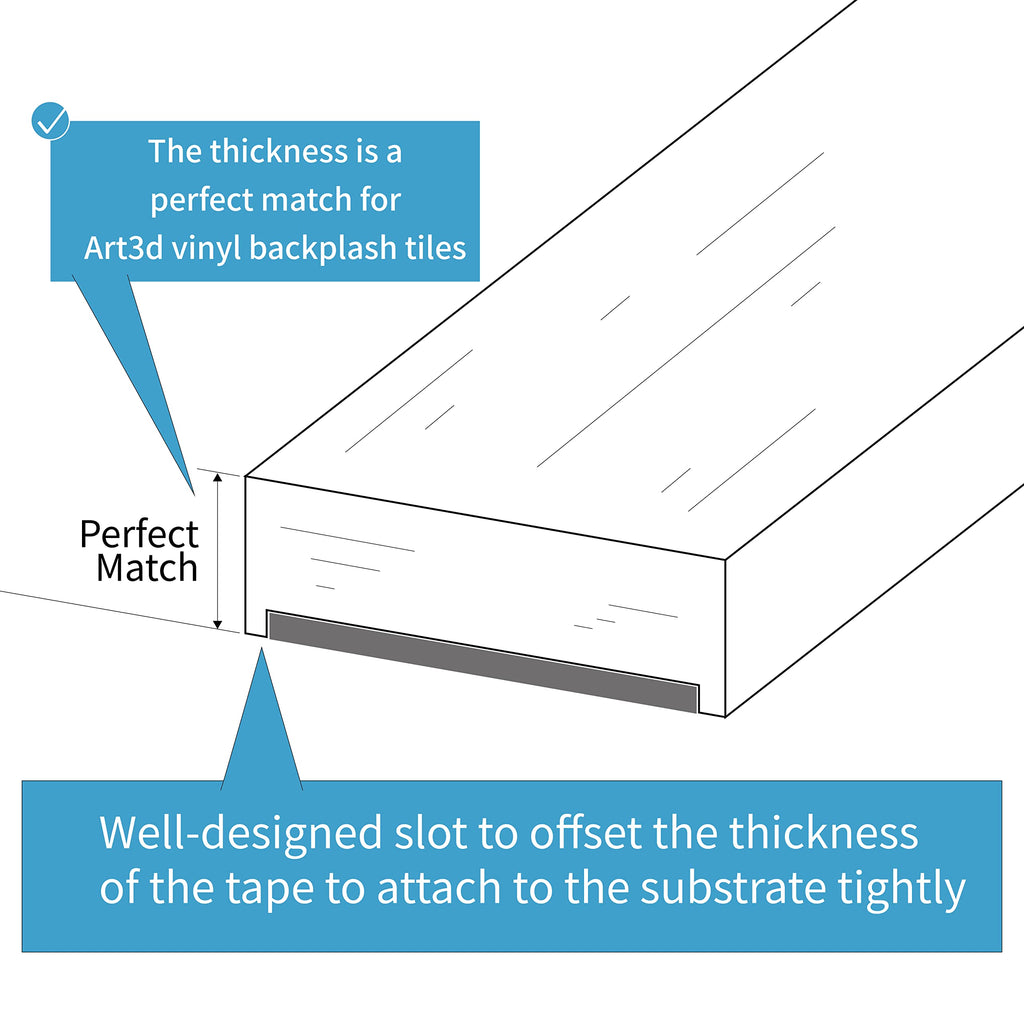 Art3d 30 Ft Peel and Stick Flexible Vinyl Molding Trim for Wall Tile Edges, Kitchen backsplash, Mirrior Frame in Mirror in White