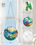KaayeeWood Acrylic Suncatcher Puzzle, Dawn Blossom Sea-7.4 in