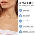 Jewlpire 18K Gold Plated Chain Necklace for Women, 1mm Cable Chain 18K Gold Plated Chain for Women Sturdy & Shiny Women's Chains Necklaces, Necklace Chains 16 Inch