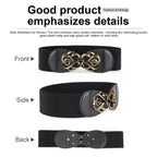 JASGOOD Women Stretchy Belts for Dresses Vintage Elastic Wide Waist Belts, Halloween Cosplay Belt