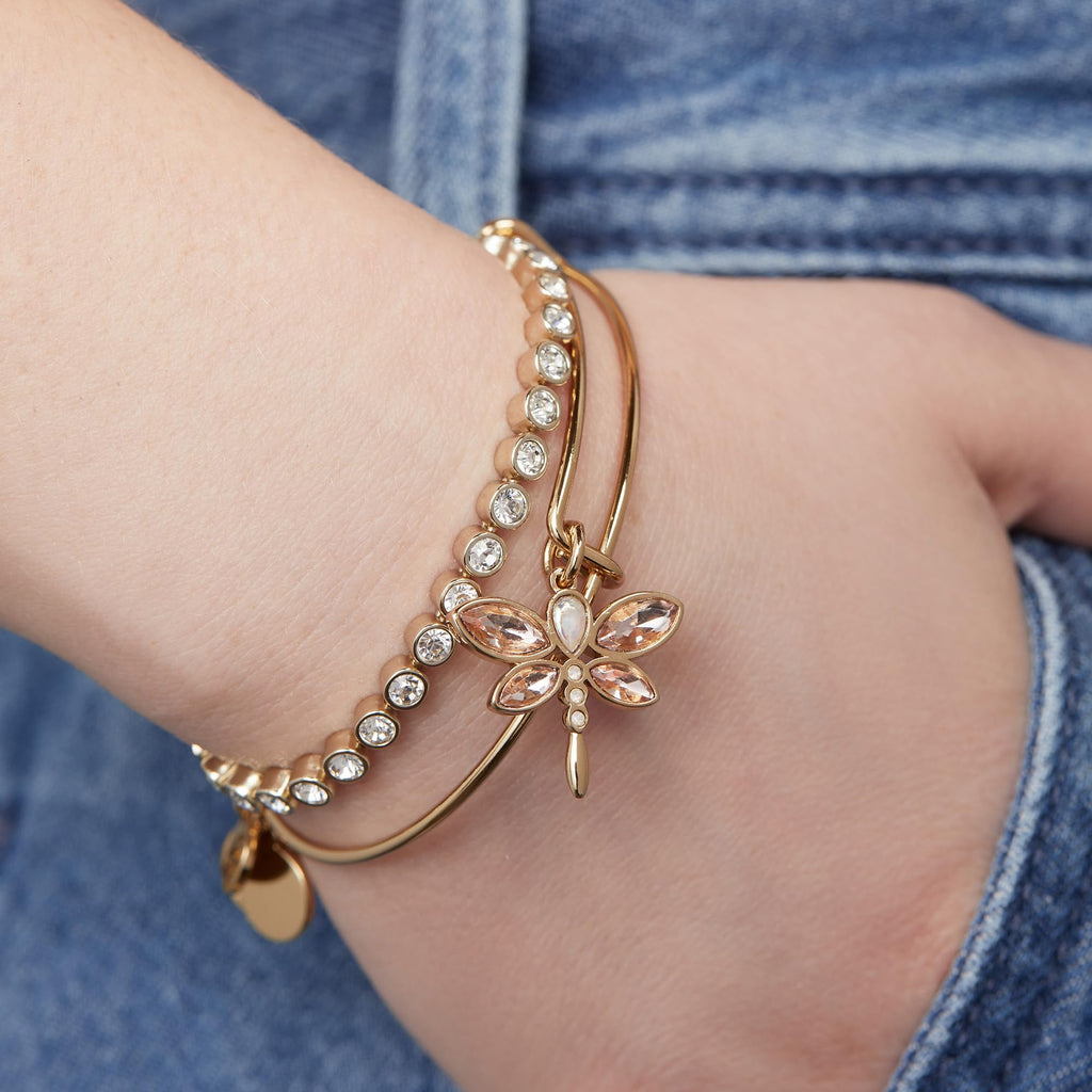 Alex and Ani Crystal Dragonfly Bangle