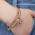Alex and Ani Crystal Dragonfly Bangle