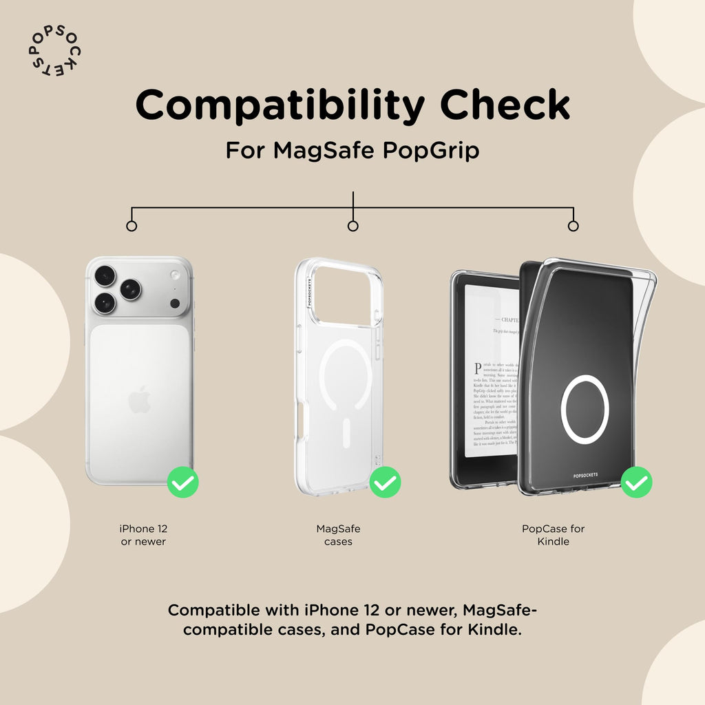 PopSockets Phone Grip for MagSafe, Magnetic Holder- Clear