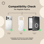 PopSockets Phone Grip for MagSafe, Magnetic Holder- Clear