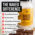 NAKED Shake - Chocolate Peanut Butter Protein Powder - Vegan Protein Powder from US & Canadian Farms with MCT Oil, NSF Certified, Gluten-Free, Soy-Free, No GMOs or Artificial Sweeteners - 30 Servings