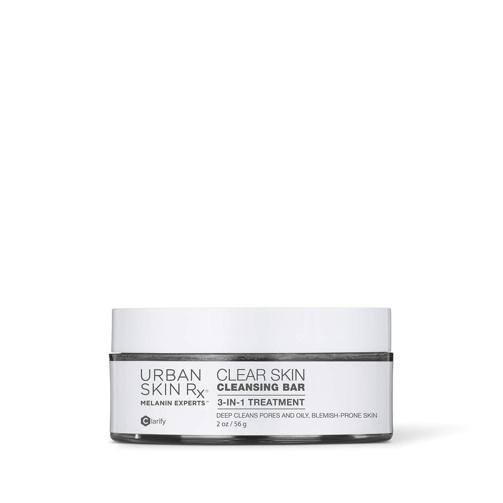 Urban Skin Rx Clear Skin Cleansing Bar | 3-in-1 Daily Cleanser, Exfoliator and Mask Removes Excess Oil and Improves Blemishes, Formulated with Salicylic Acid, Eucalyptus and Sulfur | 2.0 Oz