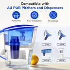 Fil-Fresh 3-Pack PURWater Filter Replacement, PURPlus Water Pitchers and Dispensers, Replace PPF900Z, NSF Certified, Advanced Version
