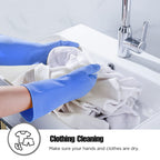 IUCGE Rubber cleaning gloves multicolor 6 Pairs for Household,Reuseable dishwashing gloves for Kitchen.(6,Small)