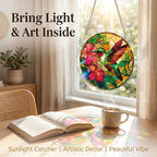 Acrylic Puzzles Sun Catcher Window Hanging, 7.5 Inch Sun Catcher Puzzle Kit for Garden Decoration DIY Acrylic Puzzle Kit Sun Catcher for Women Men Mom Birthday Gift Home Decor (Forget me not Flower)