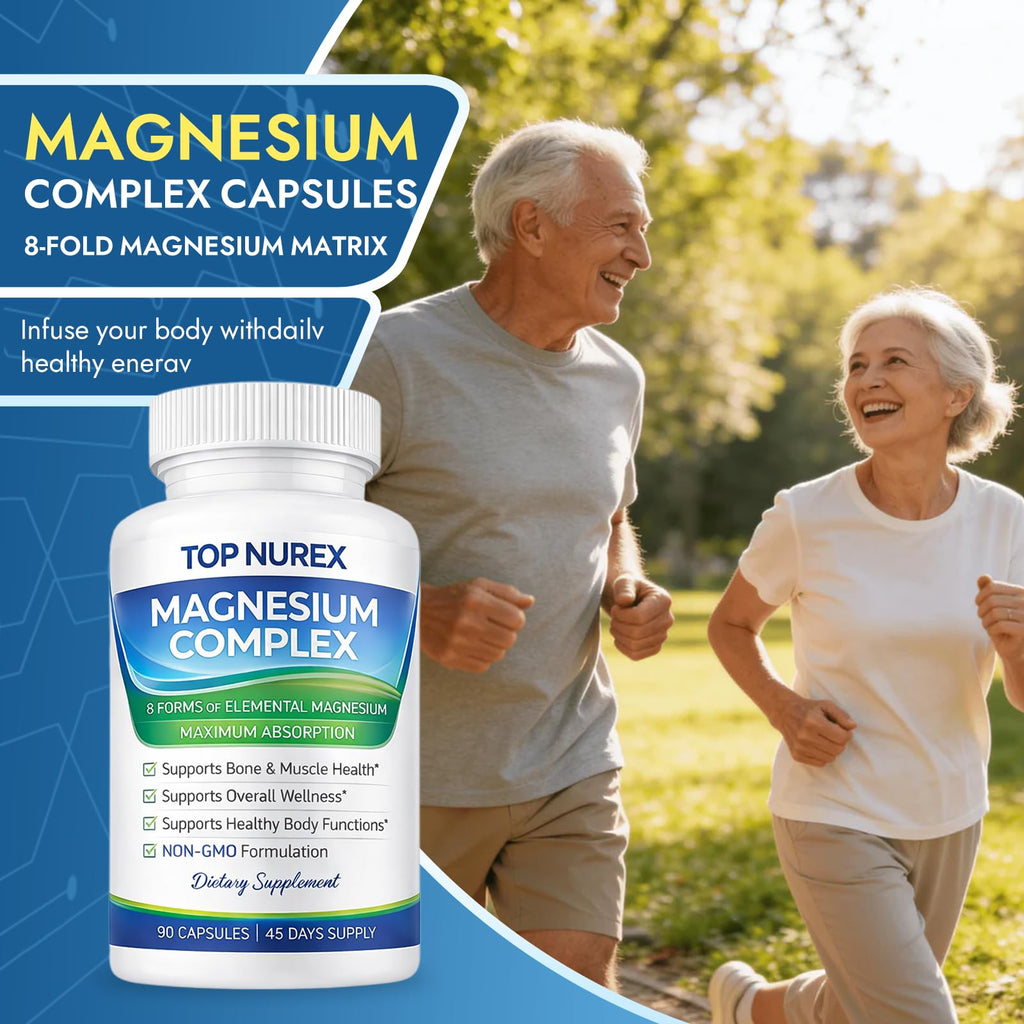 Top Nurex Magnesium Complex 1000 mg, 90 Capsules
