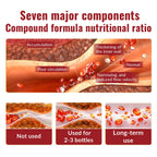 Risabou 2 Bottles Hirudin Peptide 300mg, Nattokinase 150mg with Red Yeast Extract, Black Garlic Extract, Selenium, Vitamin E, Soybean Peptide 7 in 1 Formula丨120 Capsules