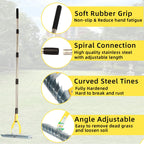 KLDOLLAR Thatch Rake, Dethatcher Rake for Grass to Cleaning Dead Grass