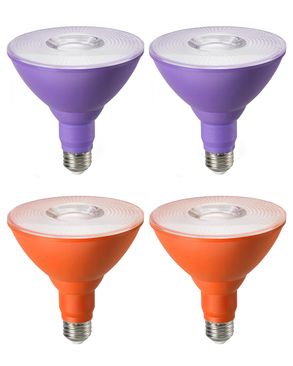EDISHINE PAR38 Purple & Orange LED Flood Light Bulbs Outdoor, Dimmable LED Light Bulb, 18W(120W Equivalent), Outdoor Weatherproof Light Bulb, E26 Base, 4 Pack