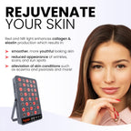 Hooga Red Light Therapy, 660nm 850nm Near Infrared Light Therapy with Timer, Built in Stand, Clinical Grade High Power Output for Skin Health, Pain Relief, Muscle Recovery, Performance. HG200
