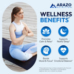 5-HTP 200 MG Per Serving Plus Calcium for Mood, Sleep – Supports Calm and Relaxed Mood – 99% High Purity – 120 Capsules – Arazo Nutrition