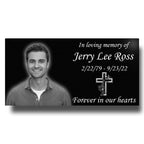 LIFTOMO Personalized Memorial Stones,headstones for Graves,Grave Markers for Cemetery for Humans,Black Granite Headstone,Grave Marker,Cemetery headstones,Outdoors Grave Plaques