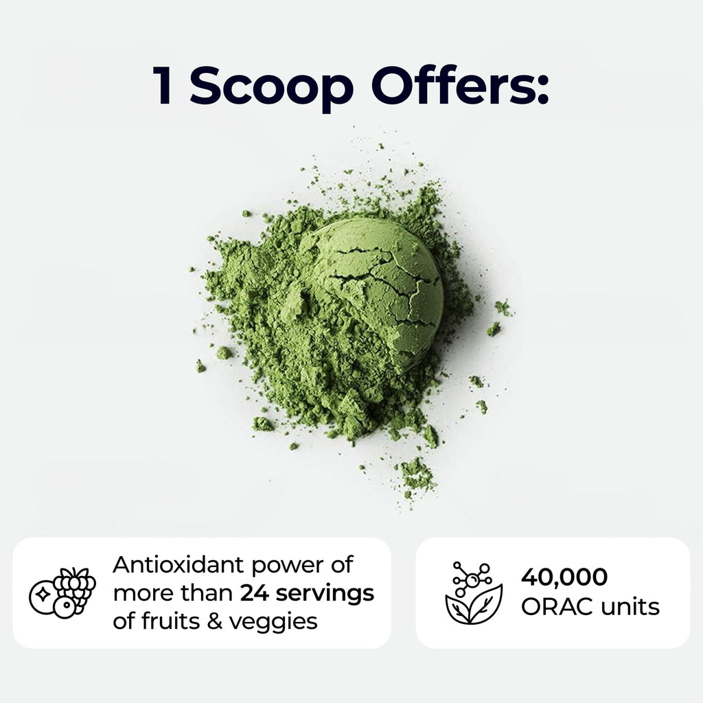 Paradise Herbs, ORAC Energy Greens Powder, Antioxidant Power of 24 Servings of Fruits & Vegetables in 1 Scoop, 120 Servings