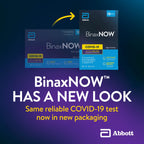 BinaxNOW COVID-19 Antigen Self Test, 1 Pack, 10 Tests Total, COVID Test With 15-Minute Results Without Sending to a Lab, Easy to Use at Home