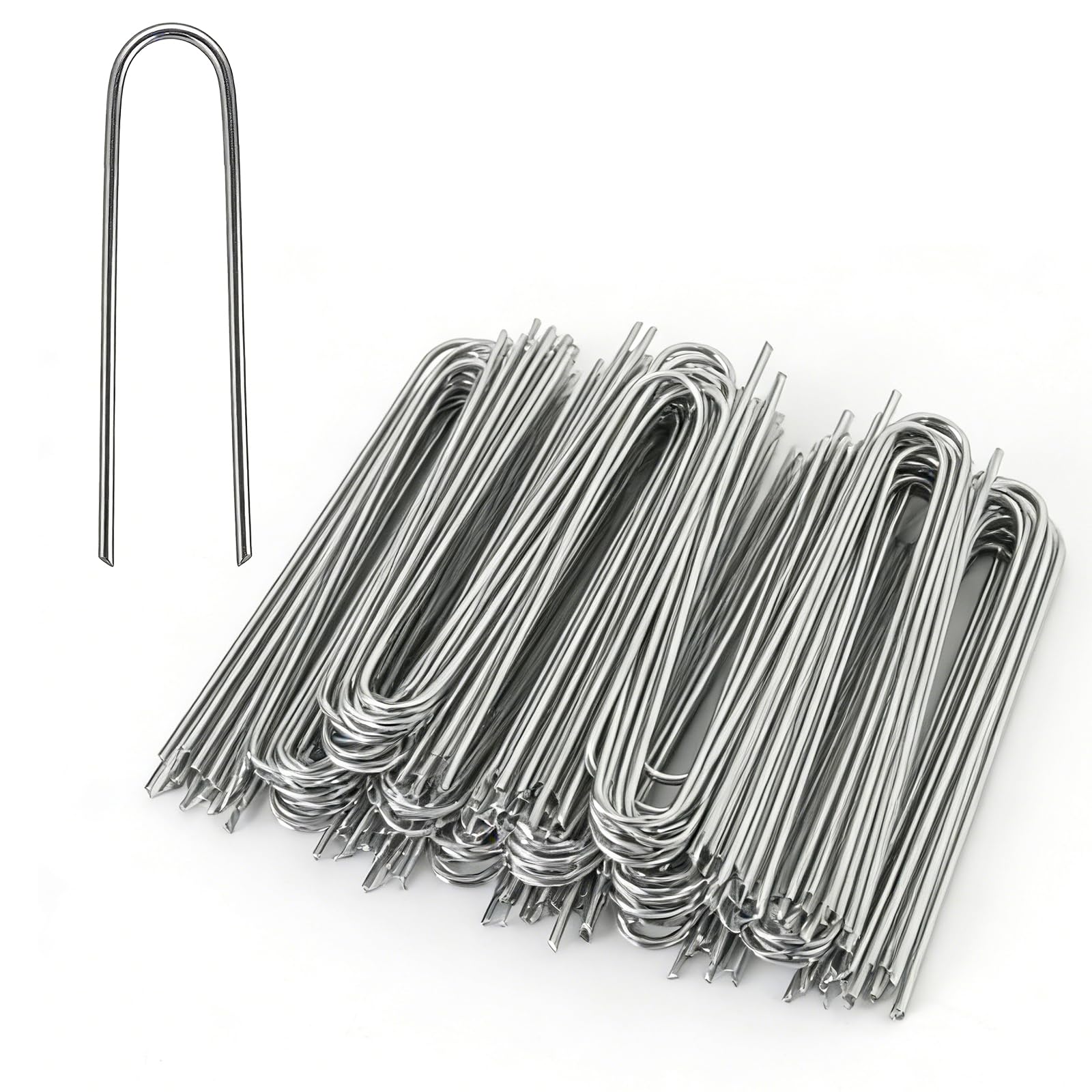 MySit 200 Pack 4 Inch Garden Stakes Galvanized Drip Irrigation Stakes