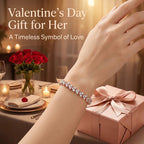 Lvseeman Rose Gold Tennis Bracelet for Women, Gold Plated Cubic ZirconiaTennis Bracelet with Secure Clasp, 7 Inch Stackable Minimalist Jewelry Gift for Her