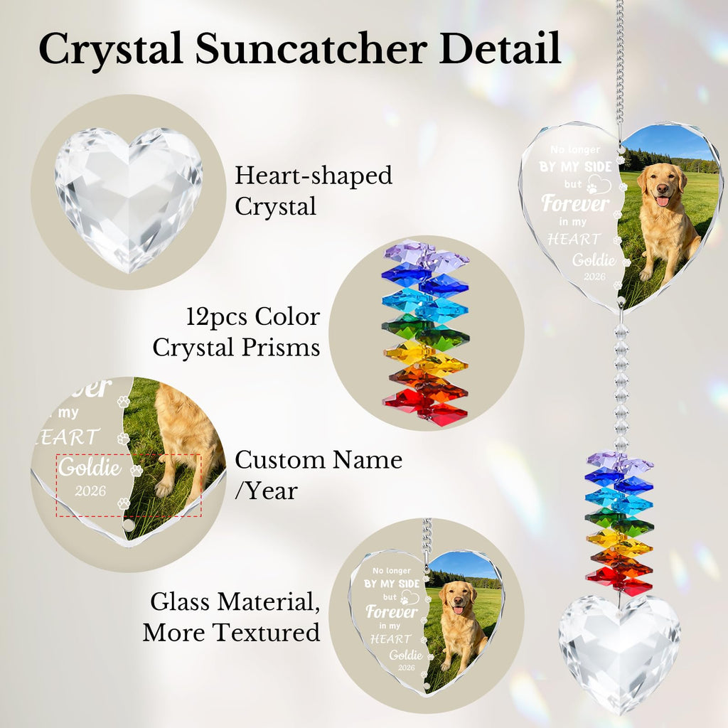 Personalized Pet Memorial Suncatcher - Dog Memorial Gifts for Loss of Dog