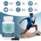 inGreens Liposomal NAD+ Supplement 1800 mg with Nicotinamide Riboside, Trans Resveratrol, Trimethylglycine，Replaces NMN, Boost NAD+, Aging Defense，Cellular Energy, 180 Softgels