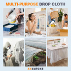 12 x 9 Ft Plastic Sheet Drop Cloths (30-Pack) - Disposable Painter's Sheeting & Tarps for Painting, Waterproof Painting Supplies, Dust Cover for Furniture/Couch/Floor Protection