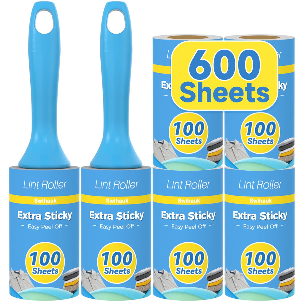 Swihauk 600 Sheets Extra Sticky Lint Rollers for Pet Hair