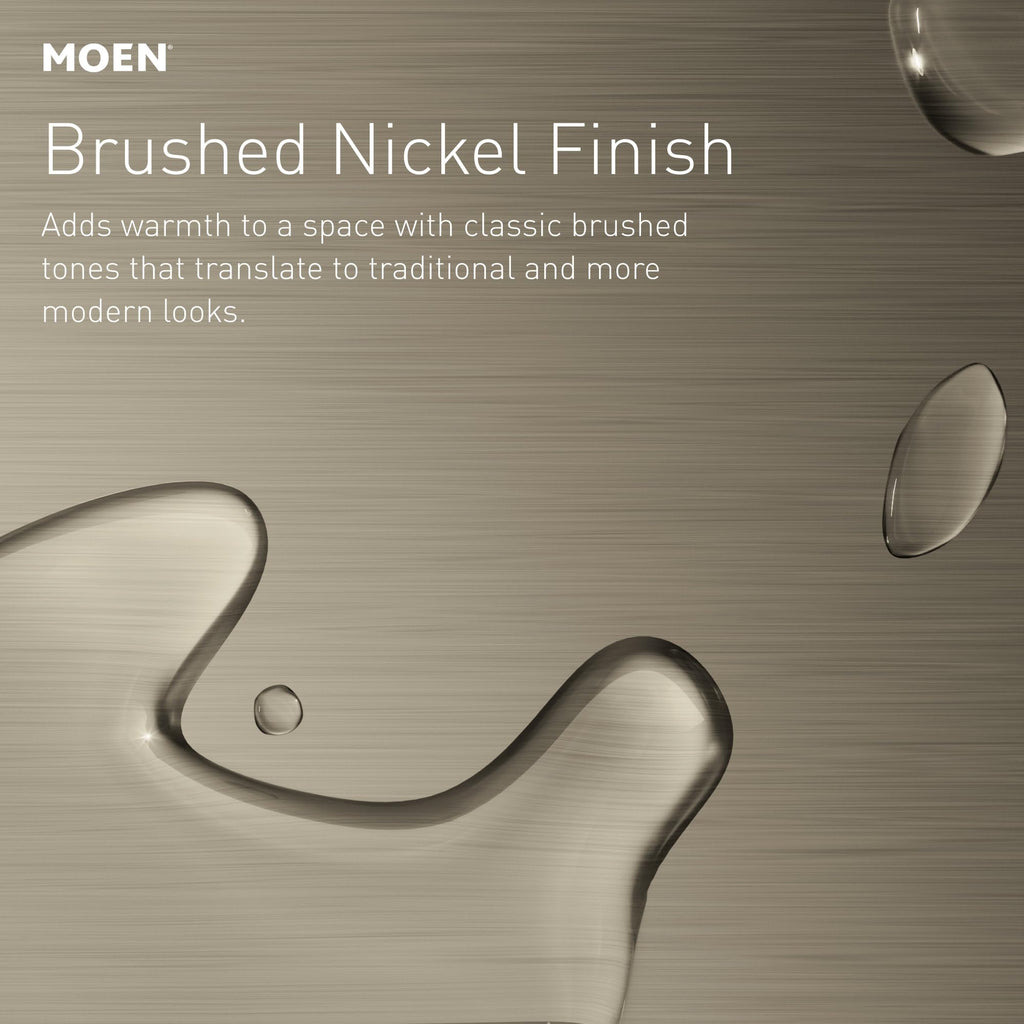 Moen Home Care Bathroom Safety 16 Inch Designer Stainless Steel Handicap Grab Bar for Bathtub and Shower, Concealed Screws, Brushed Nickel, LR8716D3BN