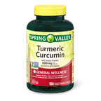 Spring Valley Turmeric Curcumin 500mg with 50mg Ginger Powder Twin Pack 180 Vegetarian Capsules