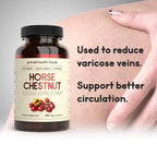 Primal Health Foods Horse Chestnut Extract 500 mg 120 Servings | Varicose Veins and Blood Vein Health | Vegetarian, Non-GMO & Gluten Free