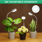 WeeLeeGoo 2 Pack Grow Lights, Pot Clip LED Growing Lamp for Indoor Succulents Pot Mini Small Plants,6000K White Full Spectrum with 5-Level Dimmable, Auto Timer 4/8/12/18 Hrs