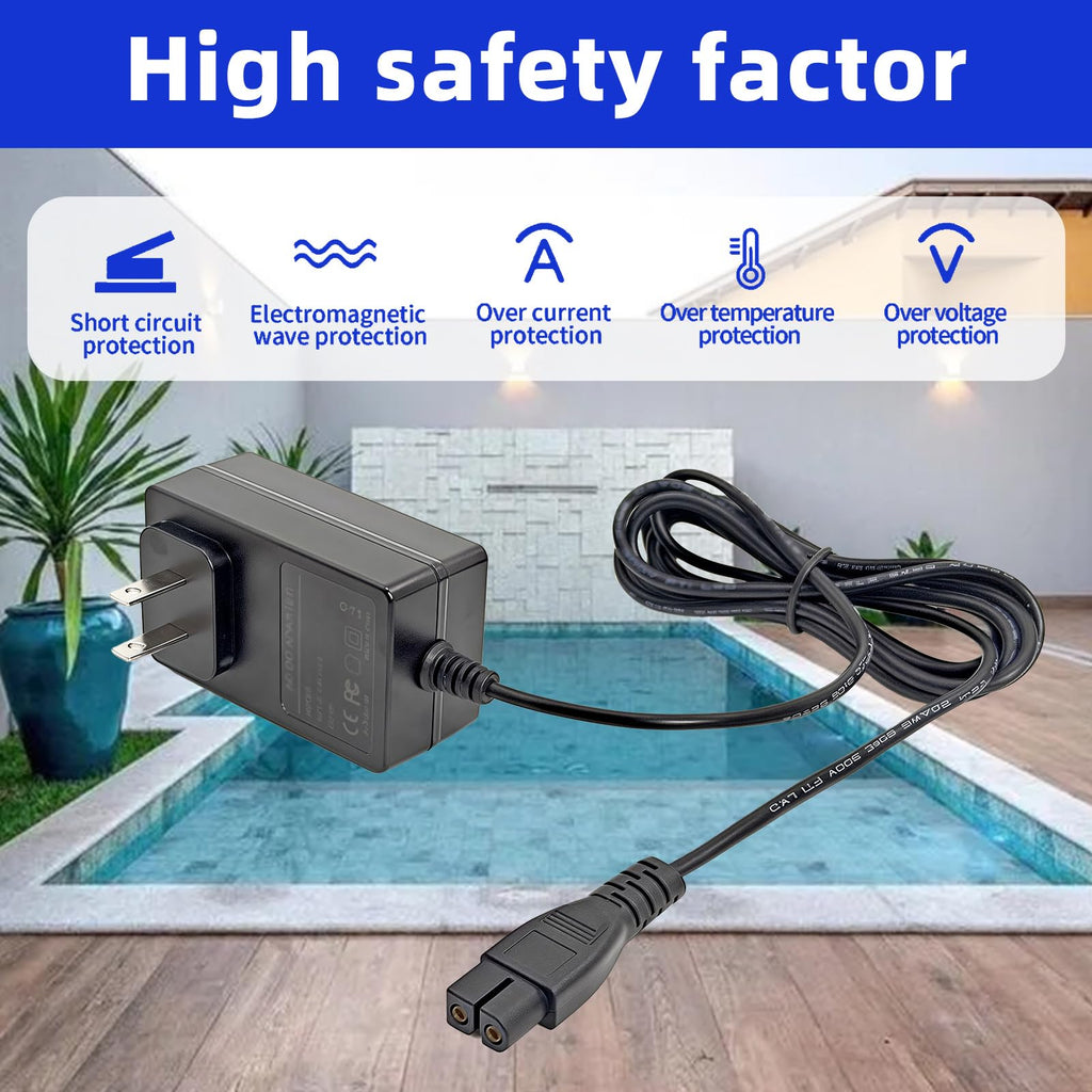 12.6V Adapter Charger for Aiper Cordless Pool Cleaner Compatible with Aiper Scuba SE Automatic Pool Cleaner Power Supply Cord Cable Charger PSU