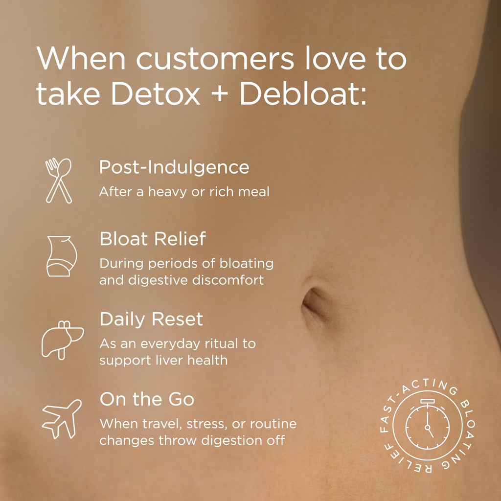 JSHealth Detox + Debloat. Bloating Relief for Women with Milk Thistle, Turmeric, and Fennel. Liver Health and Gut Support. Nutritionist-Formulated (60 Tablets, Pack of 2)