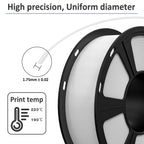 GIANTARM PLA Filament,Matte White 3D Printer Filament 1.75mm, Matte PLA 1KG Spool(2.2lb),Dimensional Accuracy +/- 0.02 mm,3D Filament for Bambu Lab
