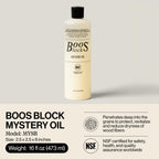 John Boos All-Natural Mystery Oil, Revitalizing Wood Conditioner, 16 oz - Food-Grade Mineral Oil for Butcher Blocks, Cutting Boards, Countertops and Wooden Culinary Utensils