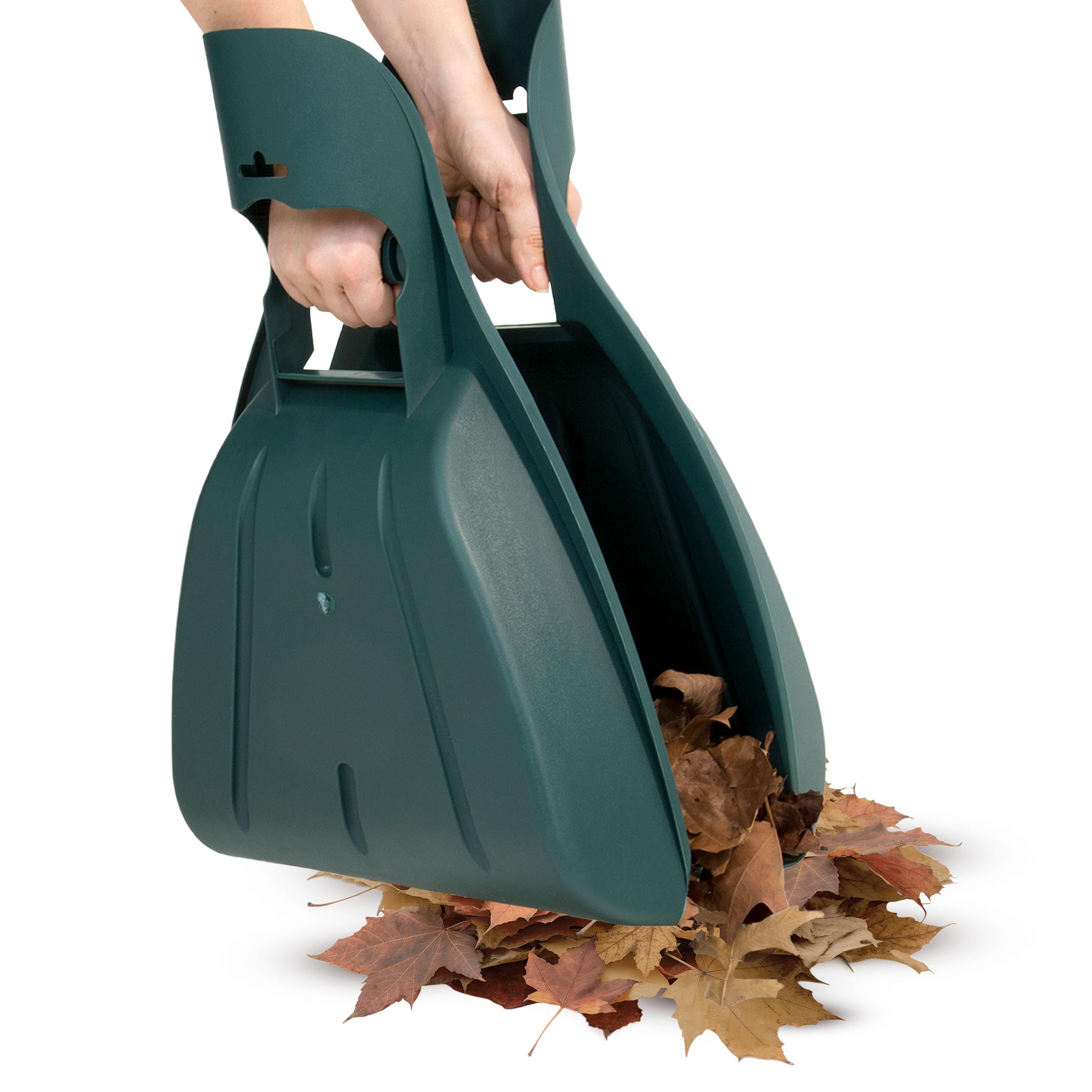 Leaf Scoops Hand Rakes - Lightweight, Durable Grabber Tool for Scooping Up Leaves, Spreading Mulch, Gardening, and Yard Work by Pure Garden (Green)