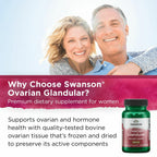 Swanson Ovarian Glandular - Natural Supplement Promoting Women's Glandular Health & Balance Support - Sourced from Premium Bovine Tissue to Support Wellness - (60 Capsules, 250mg Each) (2 Pack)