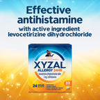 Xyzal 24 Hour Allergy Relief Medicine, Original Prescription Strength Antihistamine, Levocetirizine Dihydrochloride Tablets, 5 mg, 60 Count
