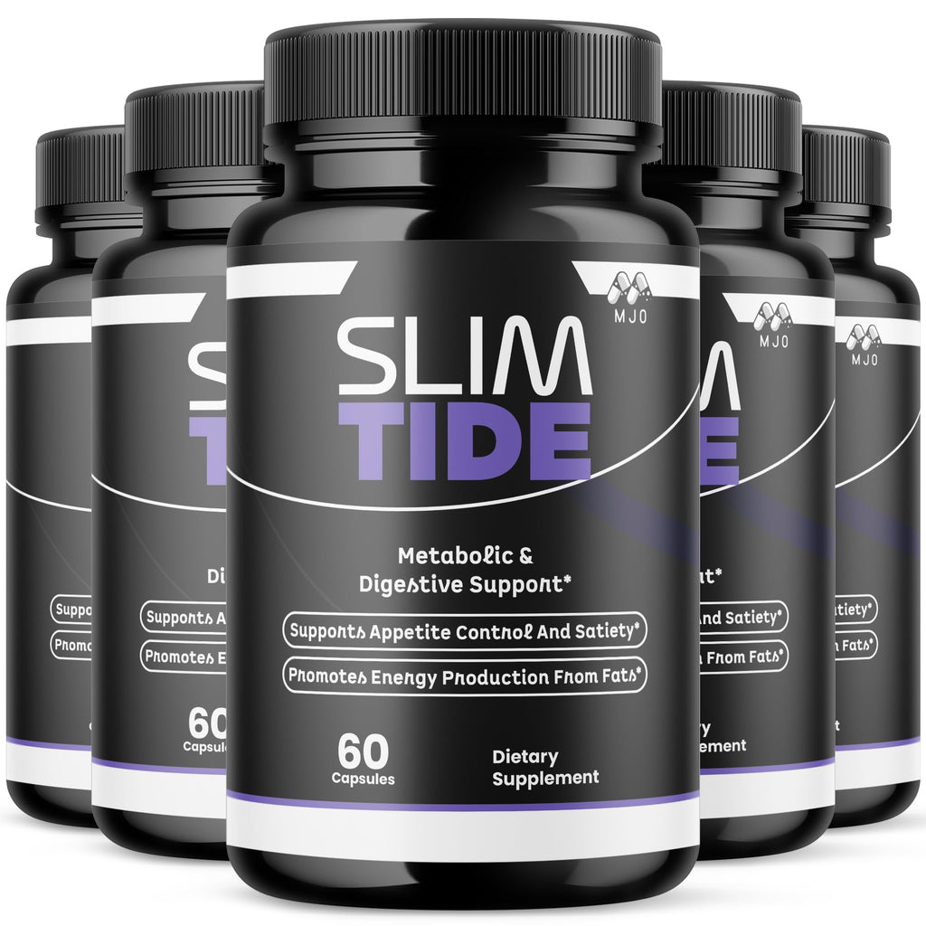 (5 Pack) Slim Tide Capsules, Official SlimTide Weight Management Pills with All Natural Ingredients, Advanced Formula Wellness Supplement with Maximum Strength Active Lifestyle Vitamins (300 Capsules)