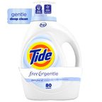 Tide Free & Gentle Liquid Laundry Detergent, 80 Loads, 105 fl oz, Tide Laundry Detergent, Clean Laundry Detergent