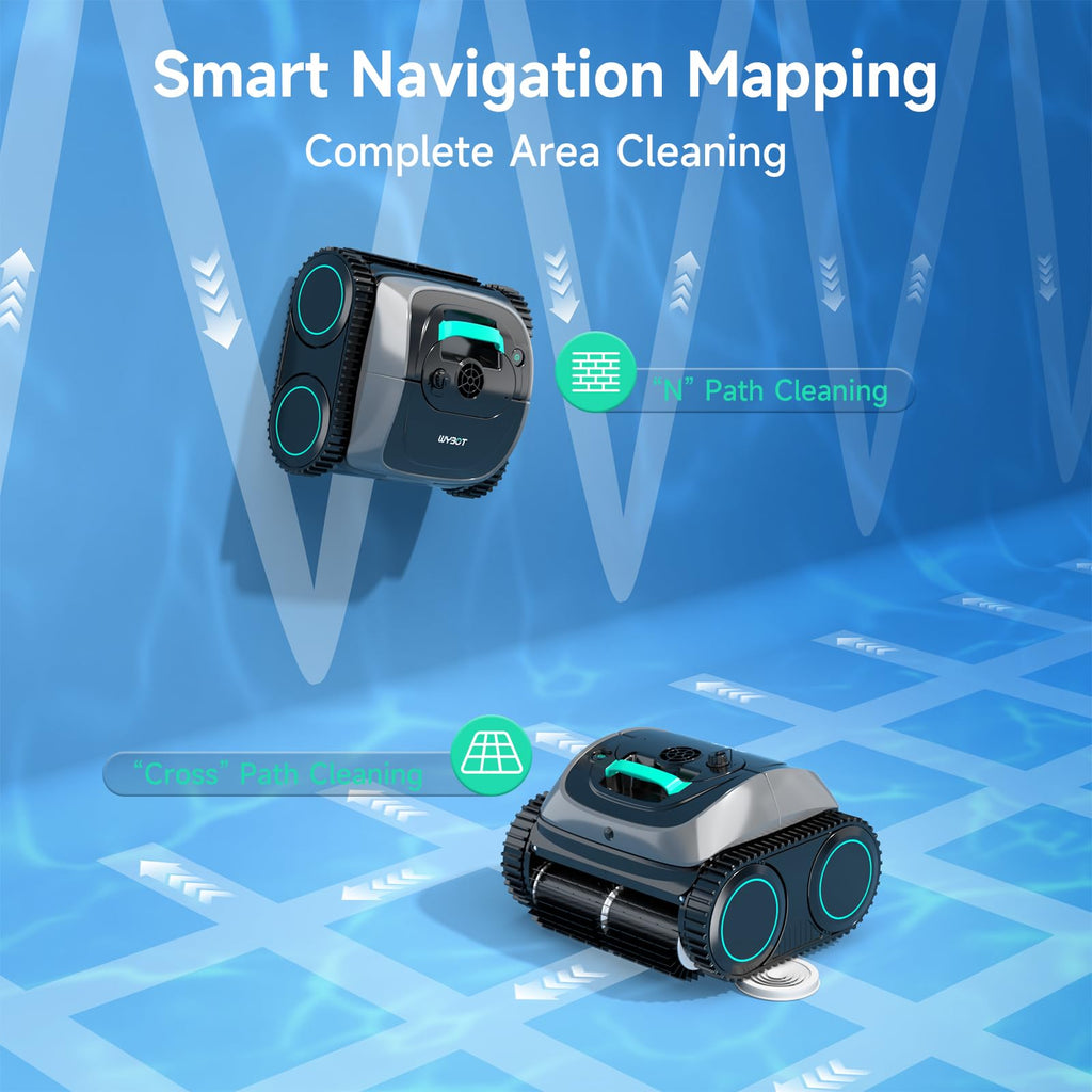 (2026 Upgrade) WYBOT C1 Pool Robot Vacuum for Inground Pools, 4-in-1 Cordless Robotic Pool Cleaner Lasts 150min, Triple-Motor up to 1,614 Sq.ft, Smart APP Support, Auto Wall & Waterline Cleaning
