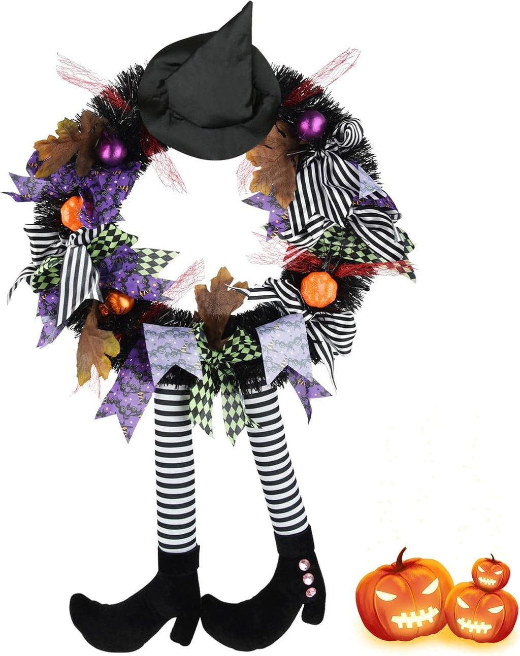 SHAVINGFUN Halloween Wreath-Halloween Wreaths for Front Door