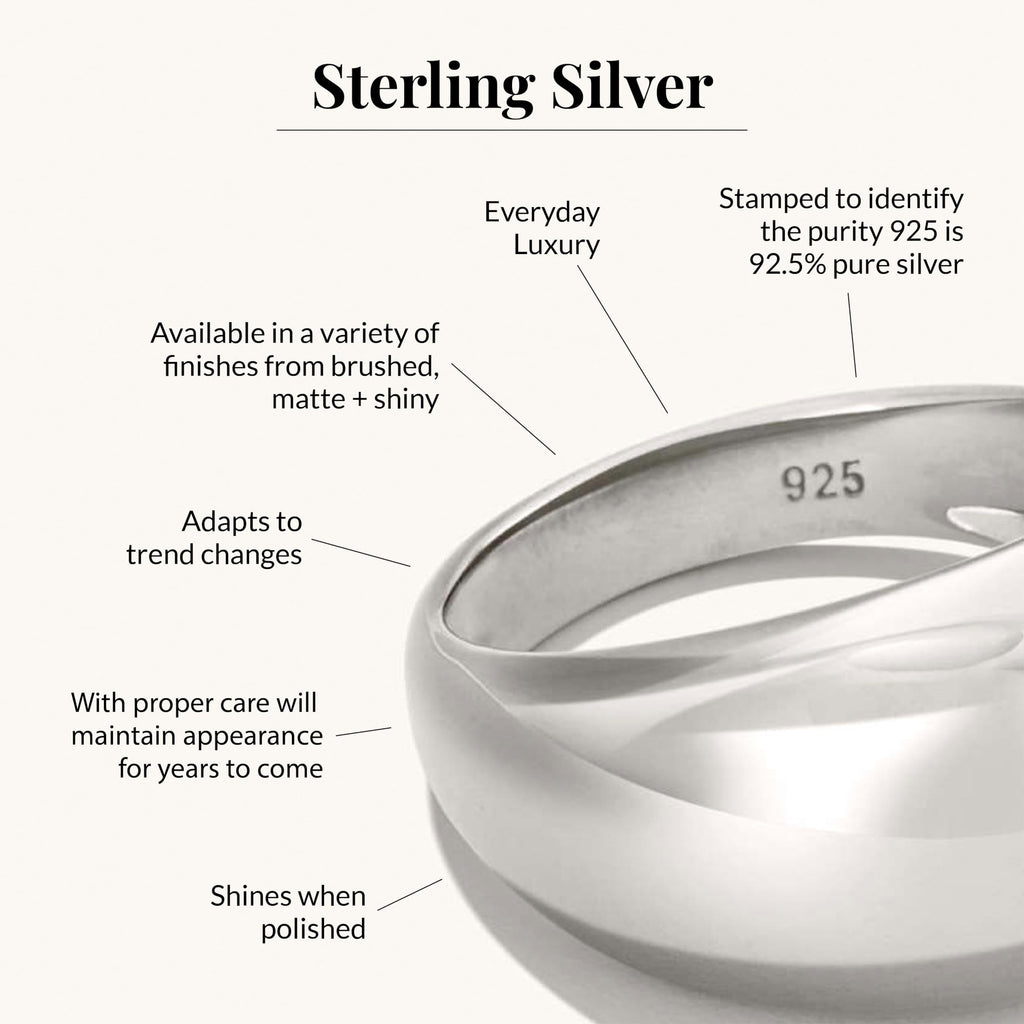 JTV Sterling Silver & 18k Yellow Gold Over Sterling Silver 5mm Polished & Textured Infinity Ring