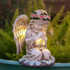 Solar Angel Garden Statues Outdoor,Garden Angel,Praying Angels Figurines
