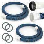Conderyang 2 Pack 1 1/2 Pool Hose for Above Ground Pool 6ft Pump Replacement Hoses 1.5" EVA Heavy Duty Swimming Pool Hose for Above Ground, Filter Pumps, Saltwater Systems and Sand Filters (Blue)