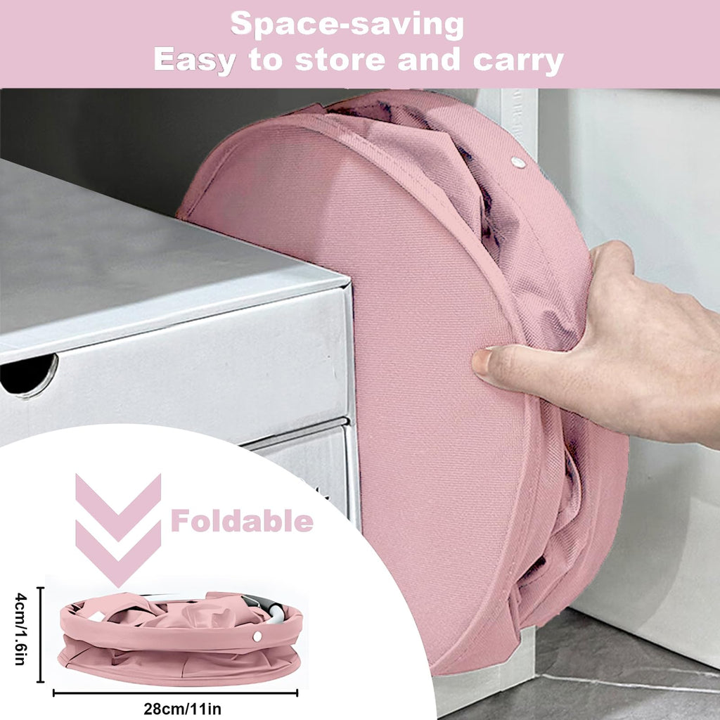 Bototack Cleaning Caddy with Handle, Cleaning Products Organiser, 17L Foldable Storage Basket, Cleaning Caddy Organiser, Portable Multi Cleaning Bucket Bag for Home, Garden (Pink)
